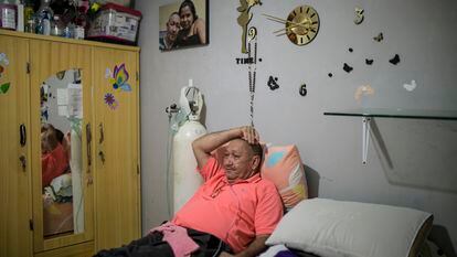Víctor Escobar, el primer colombiano en acceder al derecho a la eutanasia sin sufrir una enfermedad terminal, en Cali, el 6 de enero de 2022.