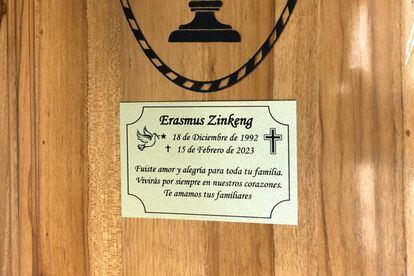 Coffin of Erasmus Zinking.
