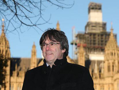 Carles Puigdemont en su reciente viaje a Londres.