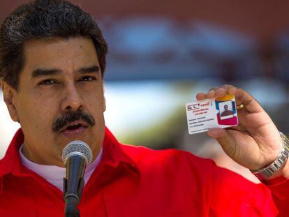 Nicol&aacute;s Maduro, el pasado viernes en un acto del Partido Socialista Unido de Venezuela. 