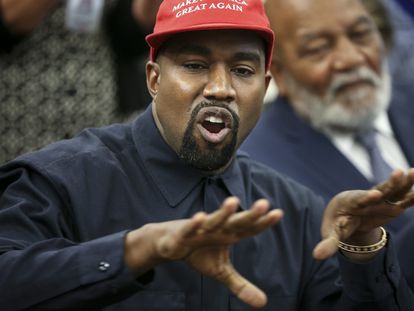 Kanye West, en un encuentro con el expresidente Donald Trump en la Casa Blanca en octubre de 2018.