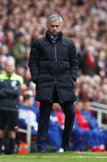 Mourinho, durante el partido ante el Arsenal