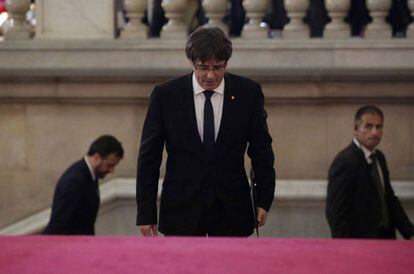 Comparecencia del Presedente de la Generalitat Carles Puigdemont en el Parlament. 