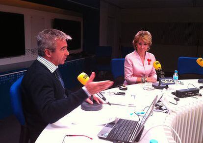 Carles Francino entrevista a Esperanza Aguirre, esta mañana.
