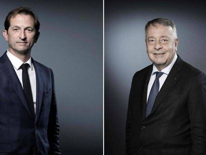 Bertrand Camus, CEO de Suez, y Antoine Frerot, jefe de Veolia.