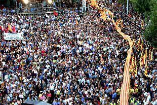 Imagen de la <i>senyera</i> de Sant Boi.