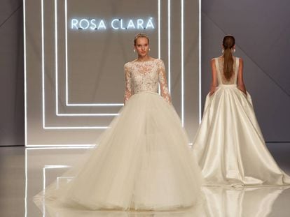 Rosa Clará ha inaugurado este martes la Barcelona Bridal Fashion Week.