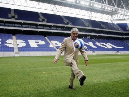 Dani S&aacute;nchez Llibre, ex presidente y m&aacute;ximo accionista del Espanyol, en Cornell&agrave;-El Prat. 
 