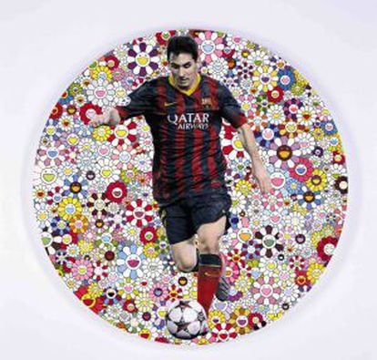 'Lionel Messi and a universe of flowers' (2014).