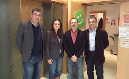 Enric Morera, Mònica Oltra, Ramon Rosselló y Josep Maria Pañella.