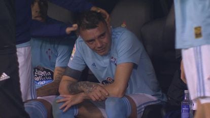 Iago Aspas en el partido contra el Villarreal de marzo de 2019 en el que protagonizó una remontada que ahorró al Celta la caída hacia el abismo.