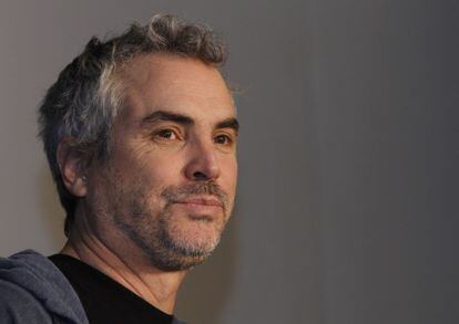 Alfonso Cuar&oacute;n en una rueda de prensa acerca de &#039;Gravity&#039;