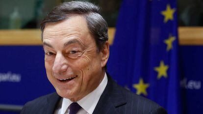El presidente del Banco Central Europeo, Mario Draghi, en Bélgica (Bruselas) el 20 de Noviembre, 2017.