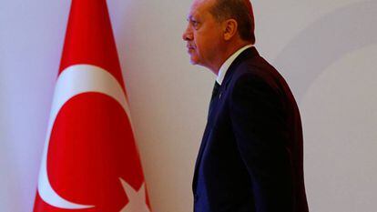 Erdogan, fundador del AKP y presidente turco, este martes en Estambul. 