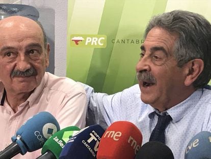 Miguel Ángel Revilla junto a José María Mazón, que será diputado del PRC en el Congreso.
 