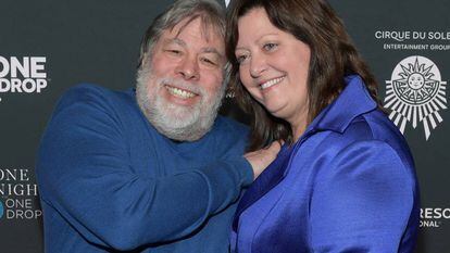 Steve Wozniak y su mujer, Janet Hill, en marzo de 2018