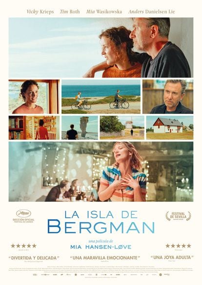 Cartel de la película 'La isla de Bergman', 2021, de Mia Hansen-Love