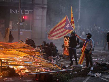 Disturbios en Barcelona por la sentencia del 'procés', el 18 de octubre. 