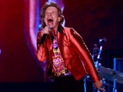 Mick Jagger en el concierto de los Rolling Stones en el Wanda Metropolitano, Madrid, el pasado 1 de junio.