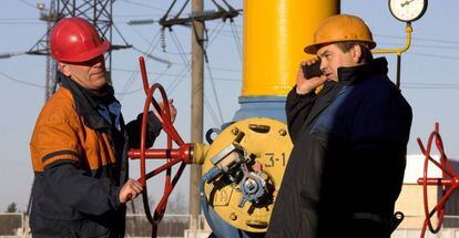 Trabajadores del gasoducto Yamal-Europe.