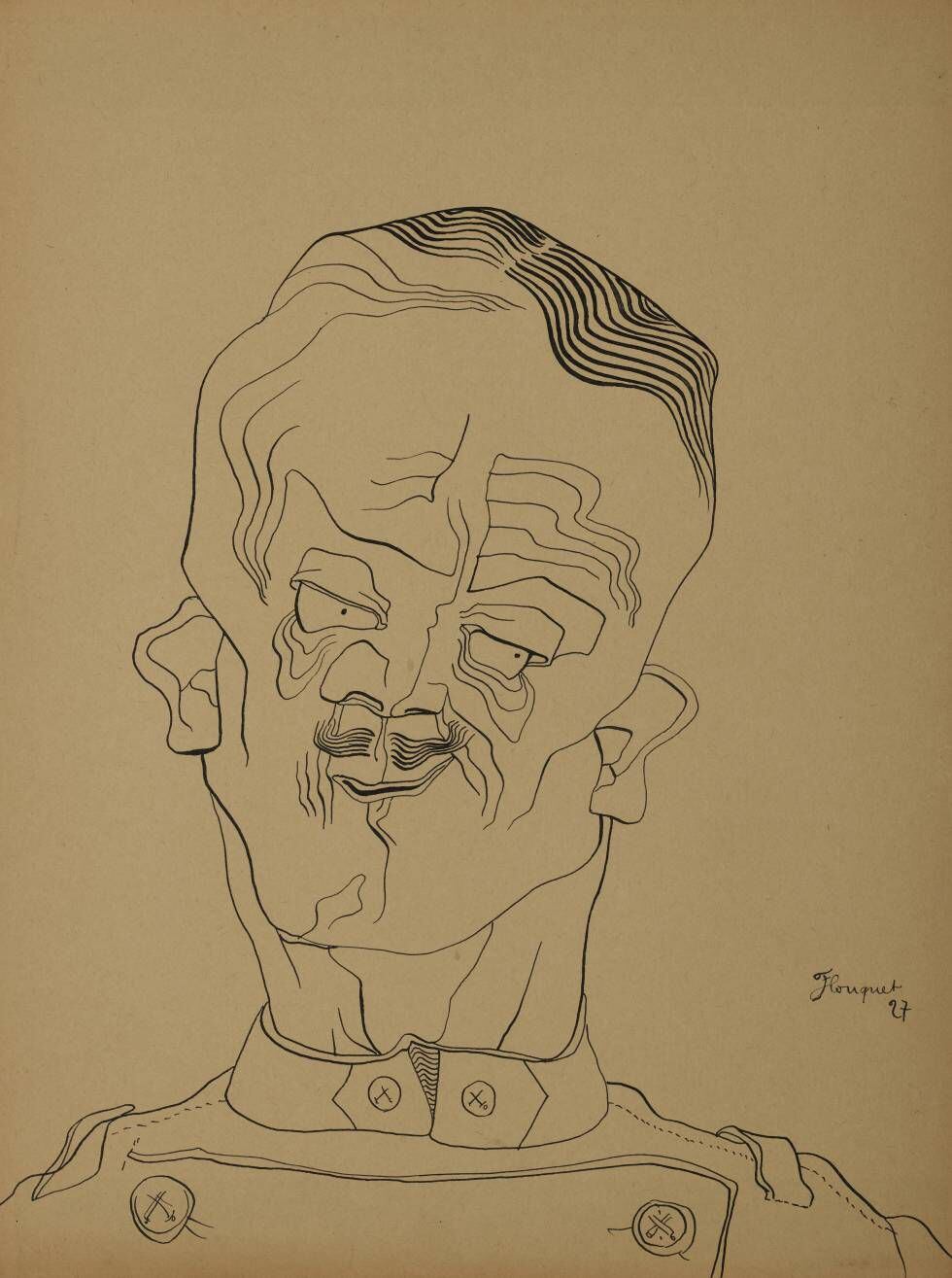 Flouquet dibujó este retrato imaginario en 1927. ¿Un retrato de Hitler 'avant la lettre'?