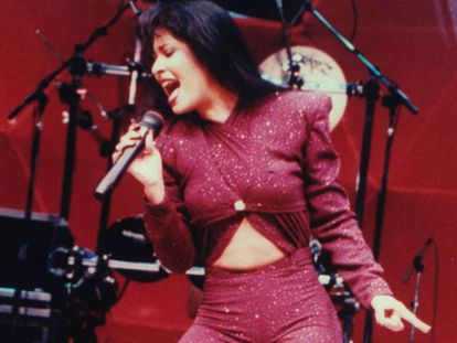 Selena Quintanilla, durante su último concierto, en 1995