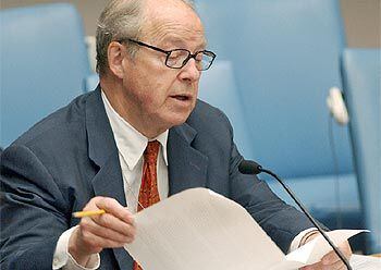 El jefe de los inspectores, durante su invervención anoche ante el Consejo de Seguridad de la ONU.