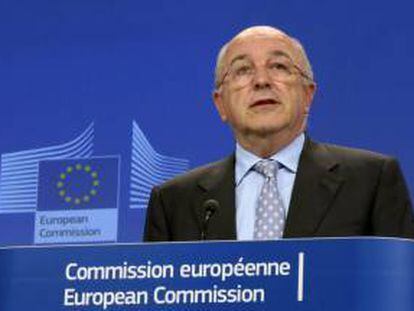 El vicepresidente de la Comisión Europea (CE) y comisario de Competencia, Joaquín Almunia. EFE/Archivo