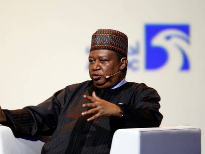 El secretario general de la Organizaci&oacute;n de Pa&iacute;ses Exportadores de Petr&oacute;leo (OPEP), Muhamed Sanusi Barkindo, en la Conferencia y Exposici&oacute;n Internacional de Petr&oacute;leo de Abu Dabi (ADIPEC), en Abu Dabi (Emiratos &Aacute;rabes Unidos).