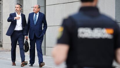 Jorge Vilda, a su llegada este martes a la Audiencia Nacional.