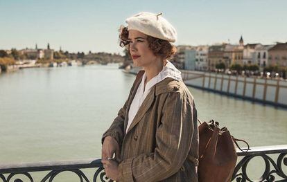 La actriz Patricia López Arnaiz, en una escena de 'La otra mirada' grabada en Sevilla.