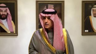 El ministro saud&iacute; de Exteriores, Adel al-Jubeir, en Madrid. 