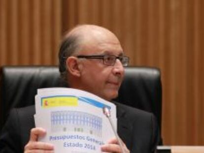 Crist&oacute;bal Montoro, ministro de Hacienda, en la presentaci&oacute;n de Presupuestos.