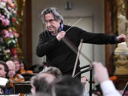 Riccardo Muti, en los ensayos hoy del Concierto de A&ntilde;o Nuevo en Viena.