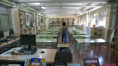 Una clase de un instituto de Collado Villalba (Madrid).