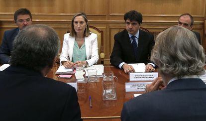 A. Pastor, durante la primera reunión de la comisión técnico-científica ferroviaria el 5 de agosto.