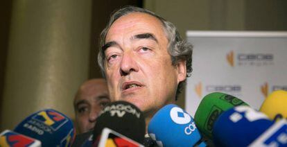 El presidente de la Confederación Española de Organizaciones Empresariales (CEOE), Juan Rosell