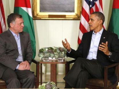 El rey de Jordania, Abdalá, y el presidente de EEUU, Barack Obama.