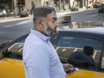 Iftikhar Ahmed, taxista paquistan&egrave;s de Barcelona. 