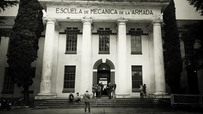 Fachada de la antigua Escuela de Mecánica de la Armada, ahora el Museo Sitio de la Memoria ESMA, en Buenos Aires (Argentina).