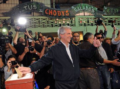 El candidato presidencial del Frente Amplio, Tabaré Vázquez; ya había ganado unas elecciones en 2004