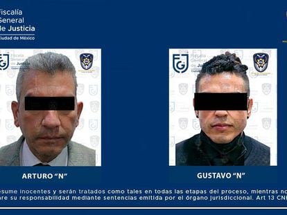 Ficha policial de Arturo 'N' y Gustavo 'N'.