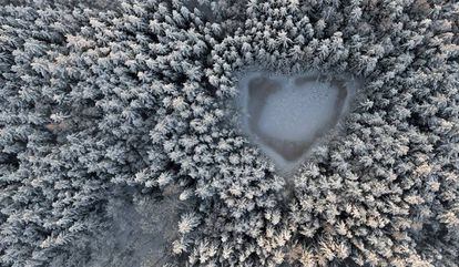El invierno visto desde un parapente