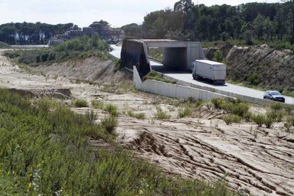 N II a su paso por las comarcas de Girona.