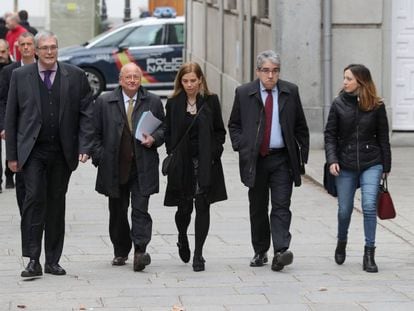 Francesc Homs, a su llegada al Tribunal Supremo la ma&ntilde;ana del martes.