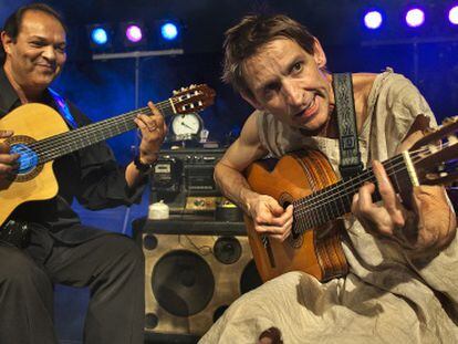 Albert Plá junto a Diego Cortés en uno de sus conciertos de 'Tenemos un problema'.