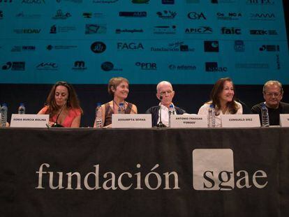 Presentacion del documento marco para el Estatuto del Creador en la sala Berlanga , Madrid.