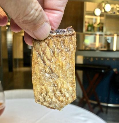 Piel de la hurta a la plancha / Capel