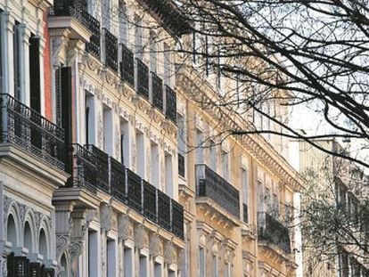 Edificio histórico en el distrito madrileño de Salamanca, donde muchas viviendas han sido rehabilitadas.