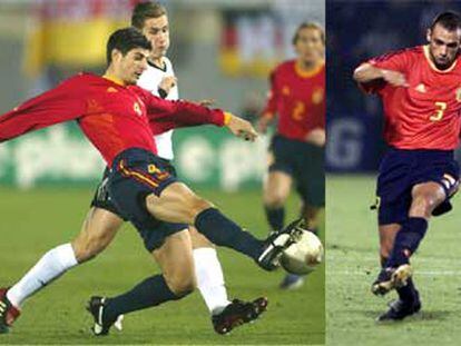 César y Raúl Bravo, en sendos encuentros con la selección.